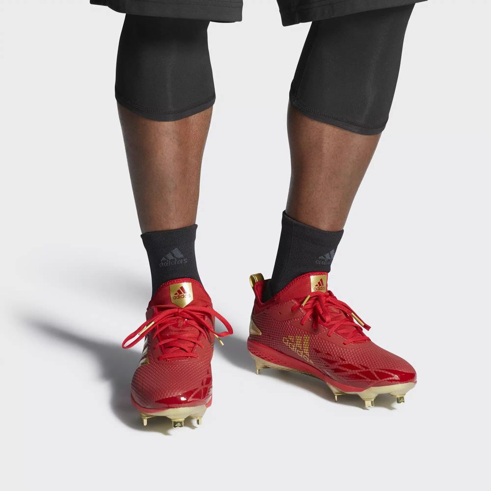 Adidas Adizero Afterburner V Spikes De Beisbol Rojos Para Hombre (MX-18645)